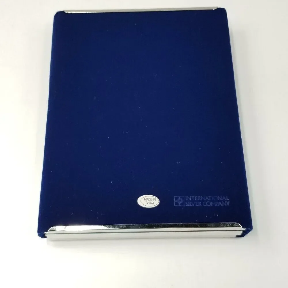 International Silver Company Silver Plate Tri Fold Photo Frame New